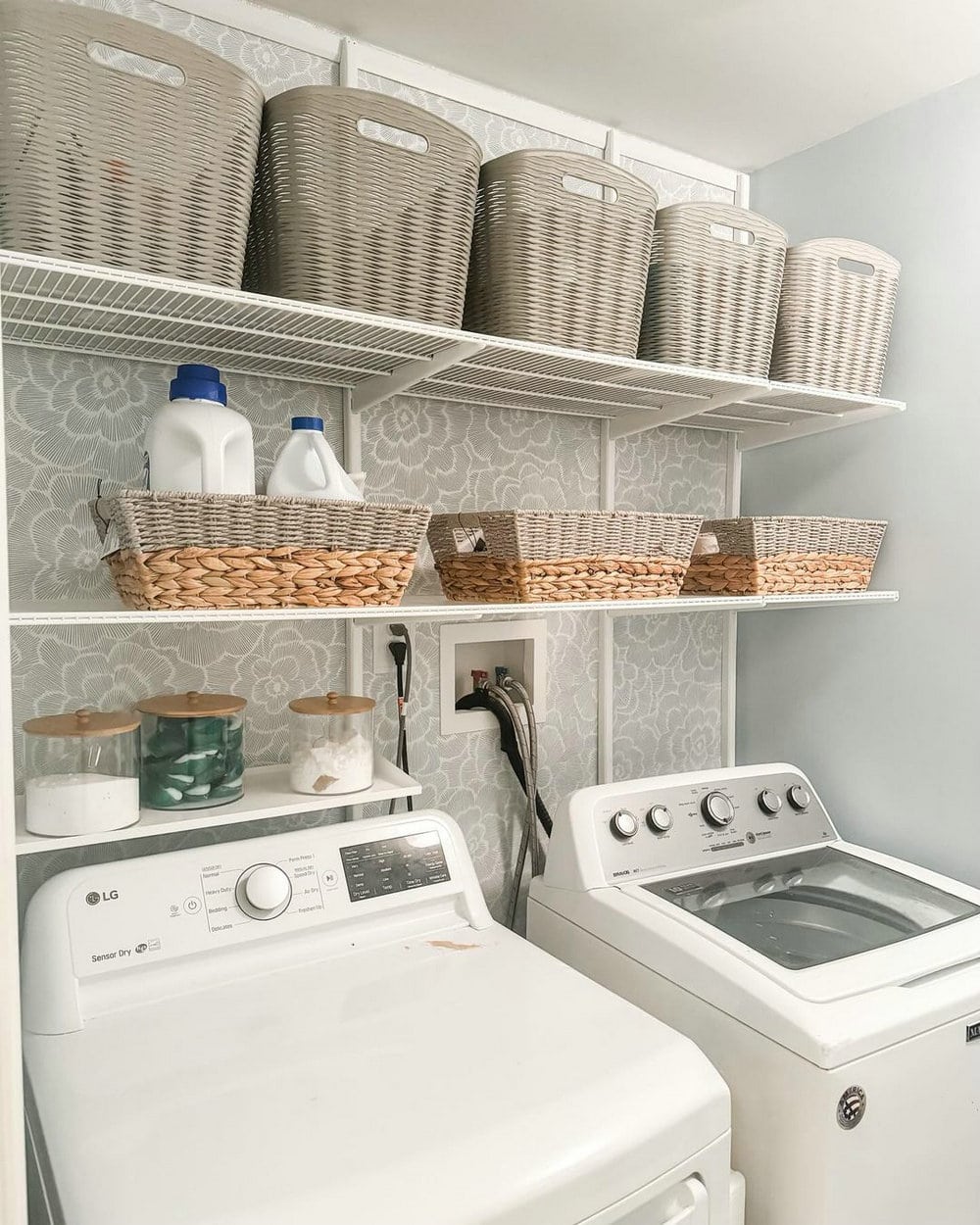 laundry room makeovers with top loading washer