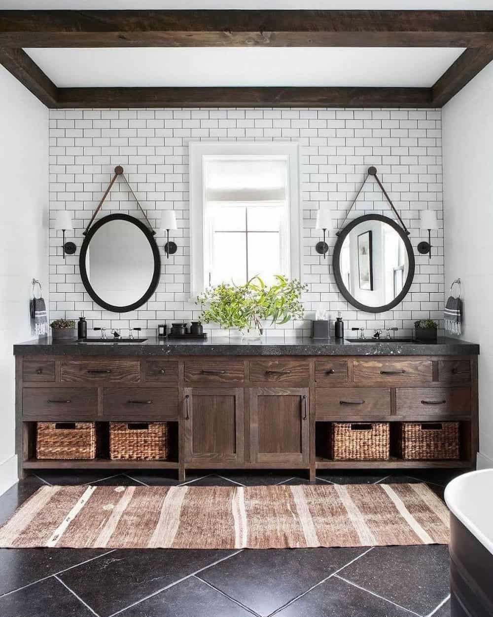 accent wall powder room