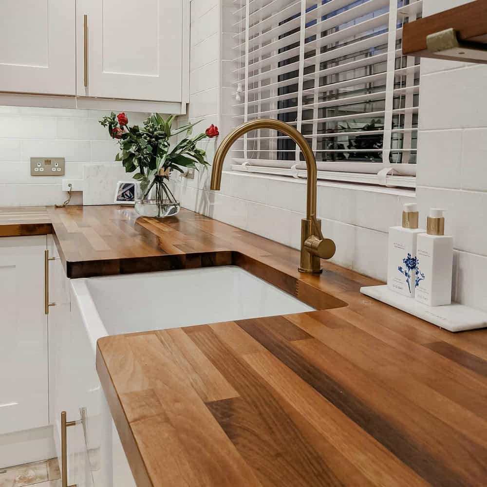 backsplash ideas for butcher block counters