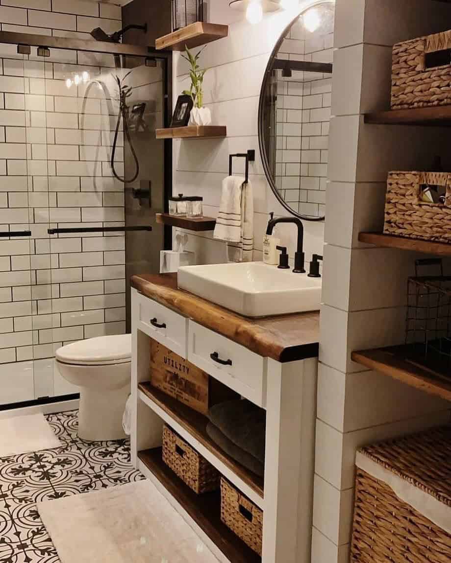 bathroom decor farmhouse