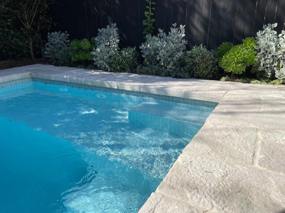coping around pool edge