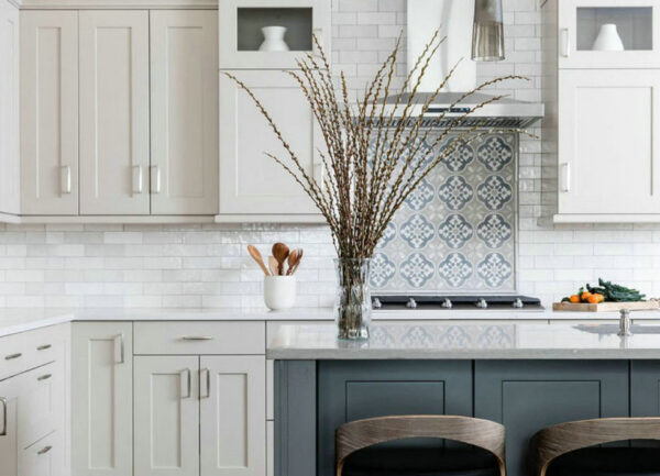 farmhouse kitchen white shaker cabinets