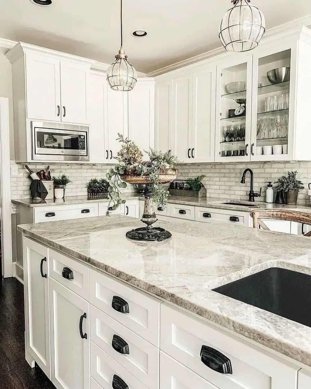 farmhouse kitchen white cabinets
