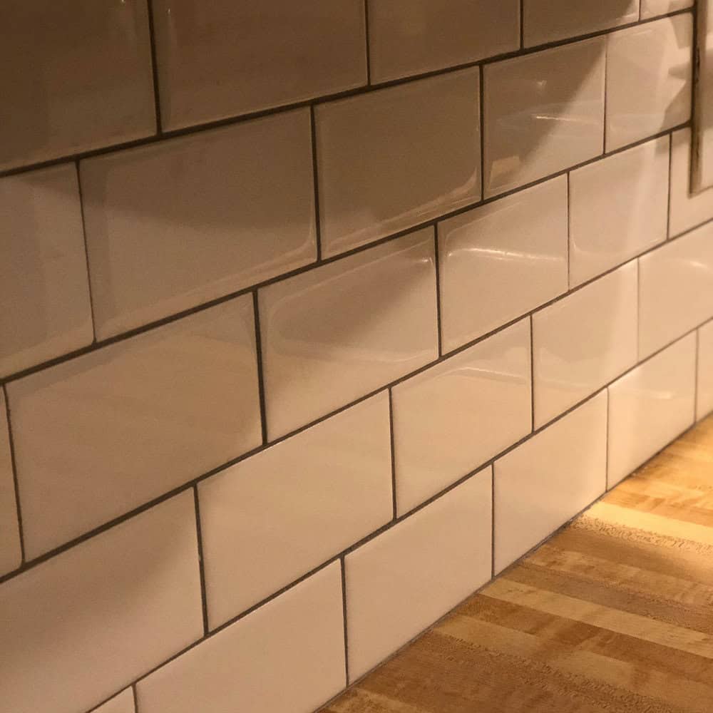 grouting tile backsplash