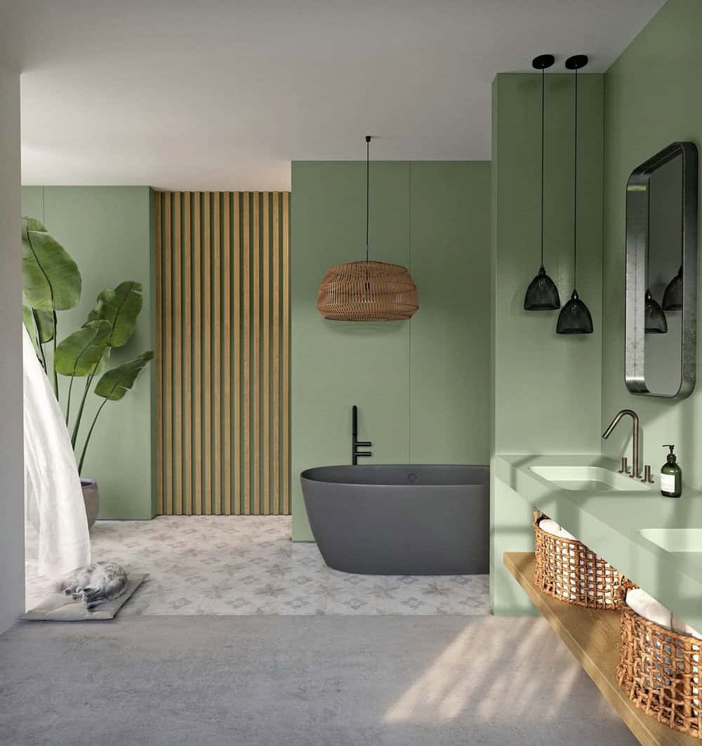 sage green bathroom decorating ideas