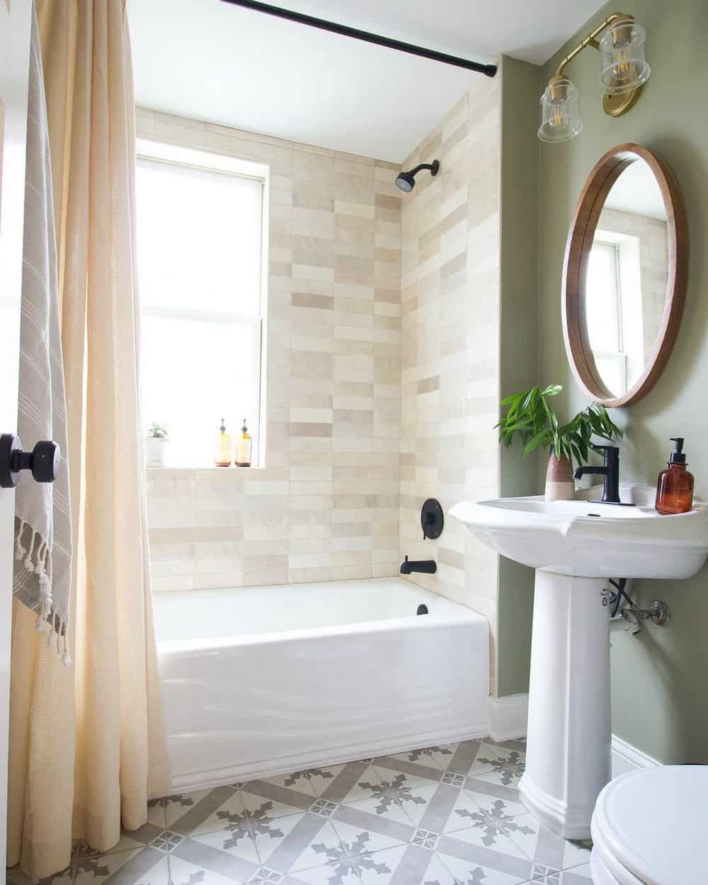 sage green bathrooms