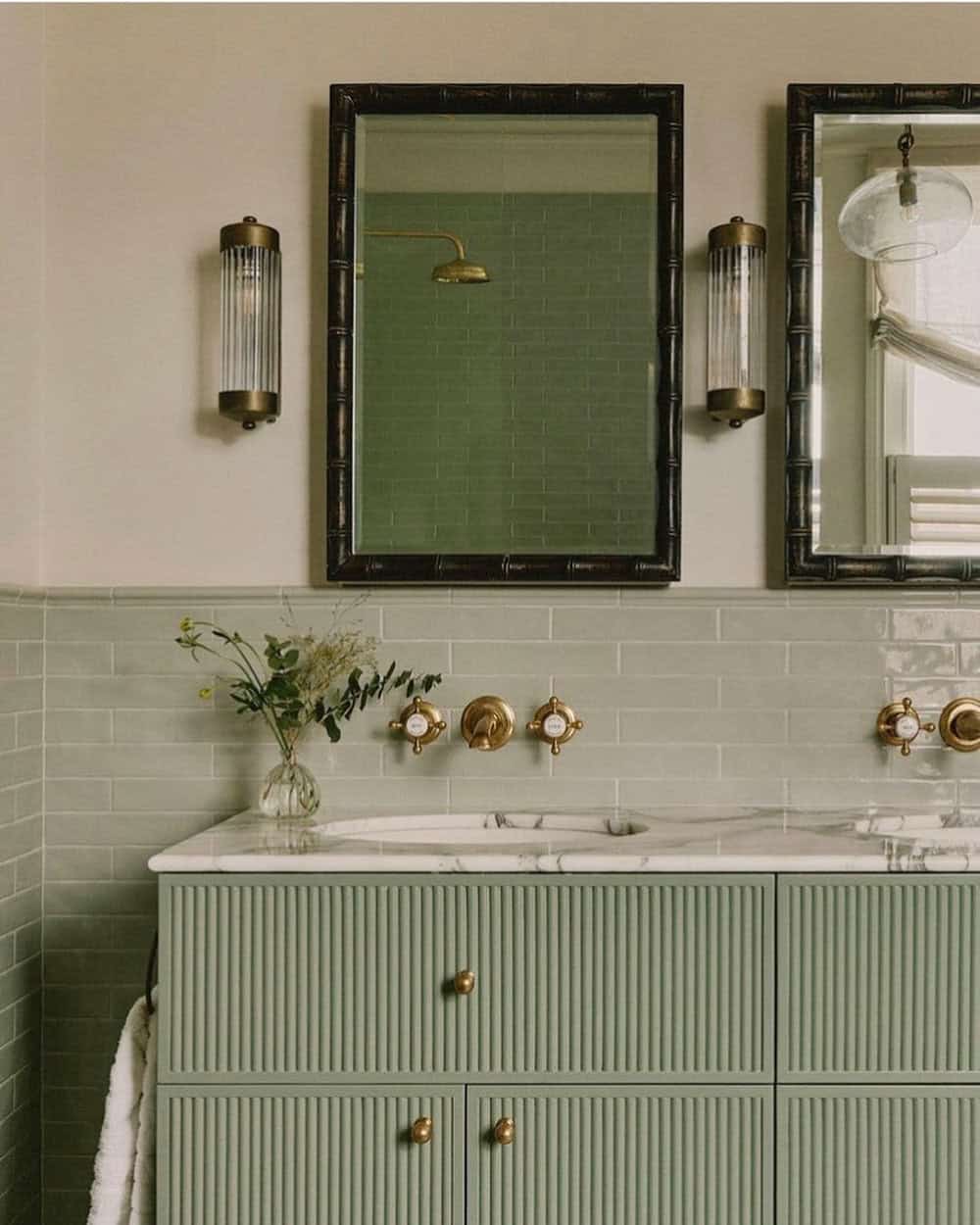 sage green bathroom