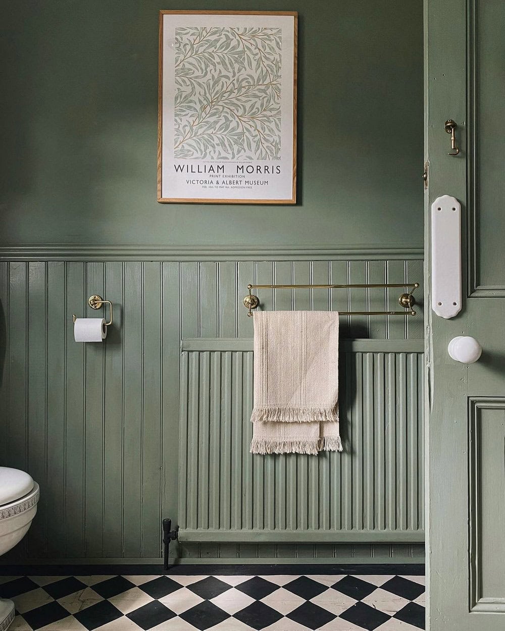 olive green sage green bathroom