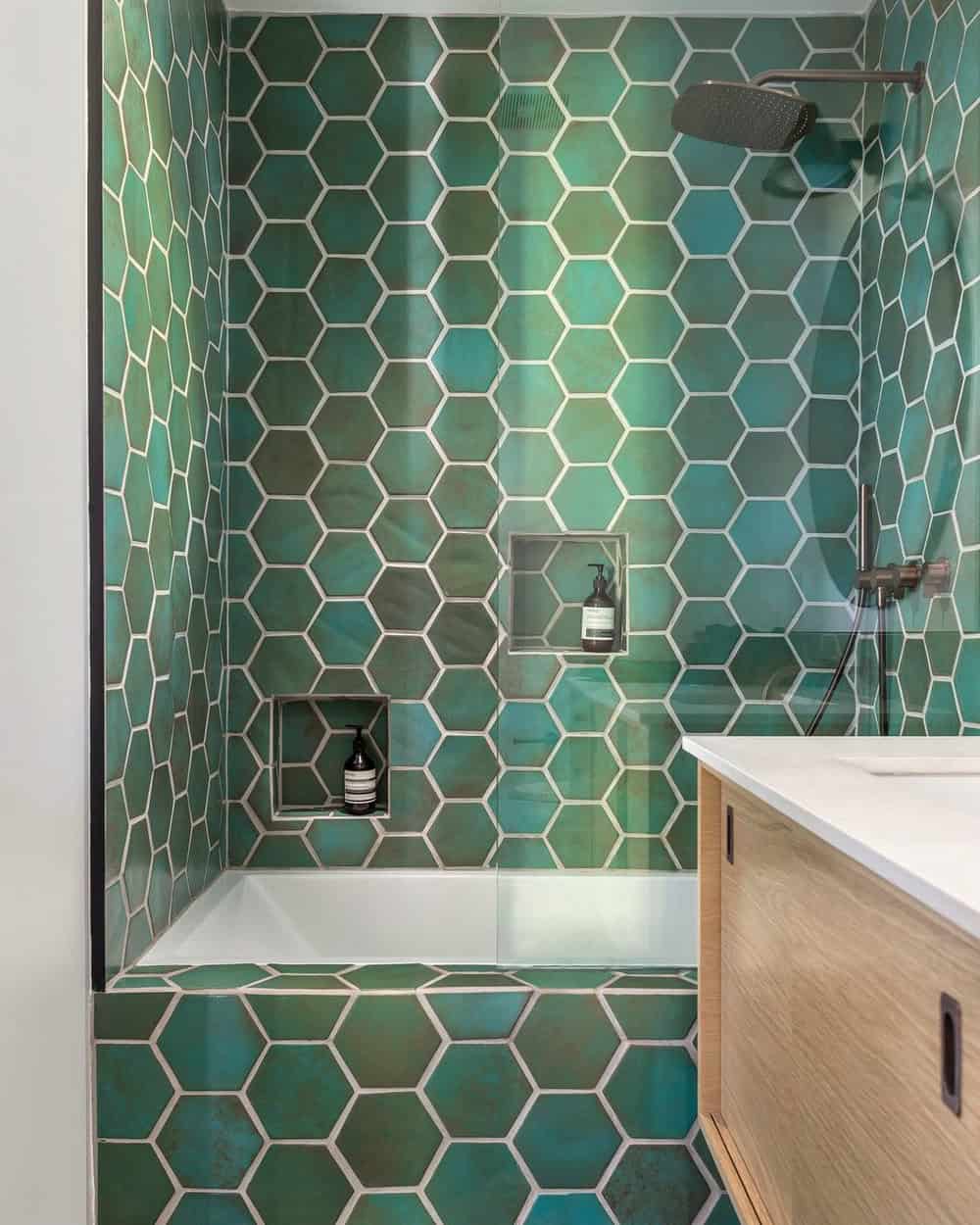 vintage farmhouse bathroom tile