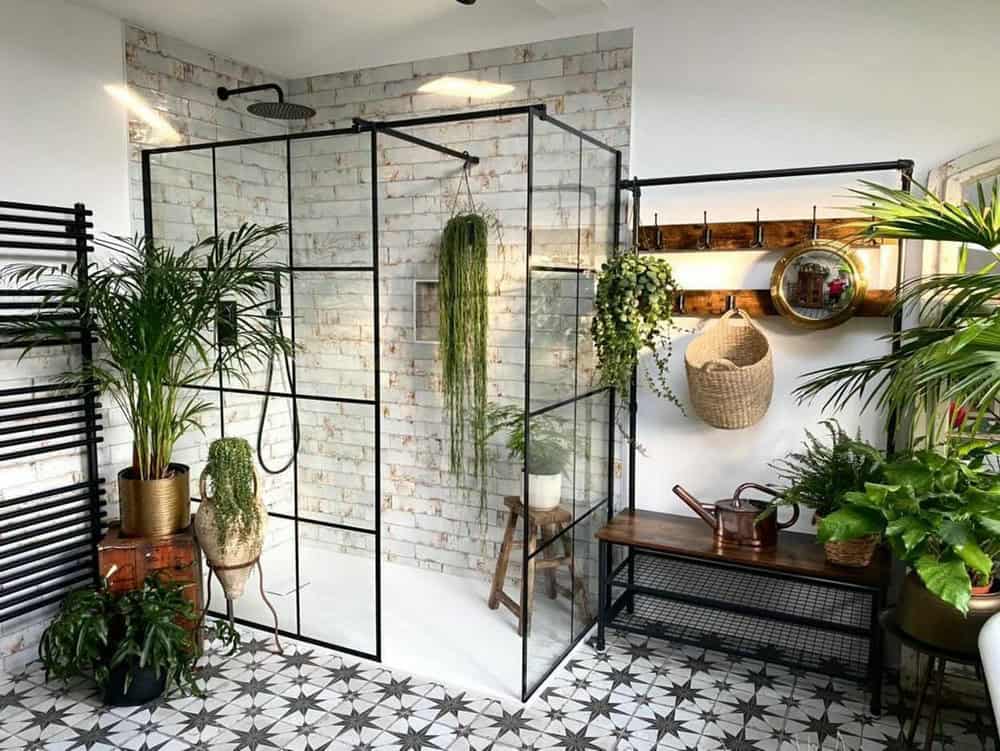 modern farmhouse shower tile