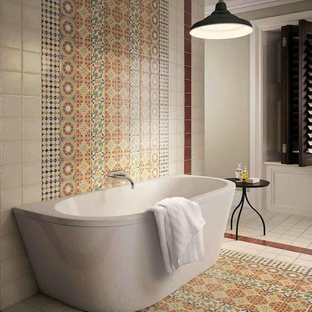 rustic farmhouse bathroom tile