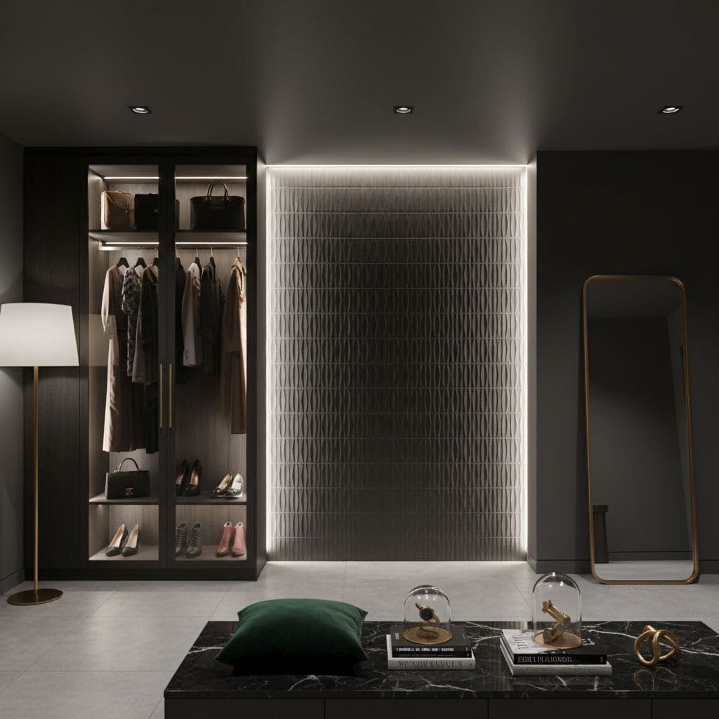 geometric-steel-wall-panels-walk-in-closet