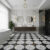 Luxury bathroom featuring Aurelia gold veined waterjet marble floor tile