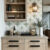 Elegant kitchen bar with Lunara circular waterjet marble backsplash tiles