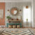 Elegant herringbone peel and stick tile accent wall in entryway
