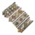 Natural slate border tile for elegant entryway floor framing