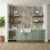 Distressed wood look peel and stick tile backsplash in home bar