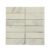 White marble tile with subtle gray veining and smooth texture.