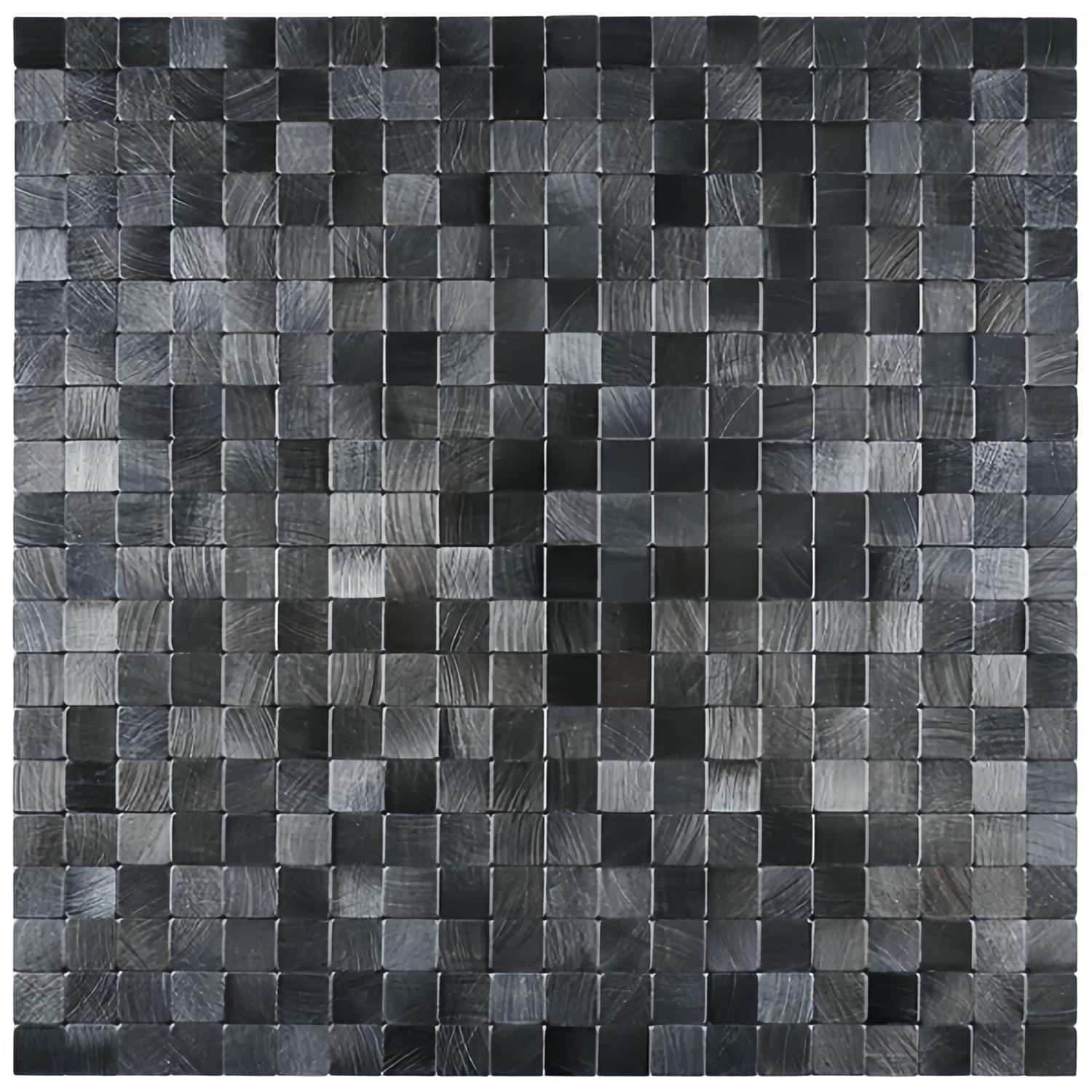 Black peel and stick wall tile for easy DIY backsplash updates.