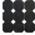 Dark black marble tiles with subtle white veining, smooth texture, and polished finish.