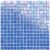 Image shows a vibrant blue glass mosaic tile pattern suitable for backsplashes and pools.