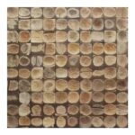 Natural wood log texture in beige and brown tones.