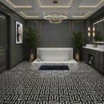 Describe tile color, texture, and pattern.