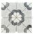 Elegant marble and onyx geometric patterned tile with black accents.