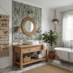 Describe tile color, texture, and.