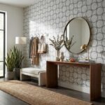 Describe tile color, texture, and.