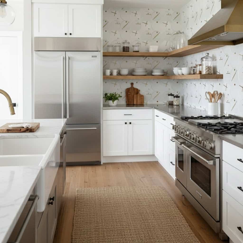 Describe tile color, texture, and.