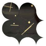 Describe tile color, texture, and.