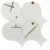 Elegant white ceramic clocks with gold hands and square details, minimalist design, smooth texture, and sleek appearance.