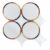 Round mosaic tiles with brown and beige shades, smooth texture, and glossy finish.