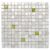 Elegant shell tile with mother of pearl and green accents, perfect for luxurious interior design.