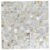 Elegant mother of pearl shell tile with iridescent, shimmering seashell pieces arranged in a mosaic pattern.