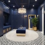 Describe tile color, texture, and.