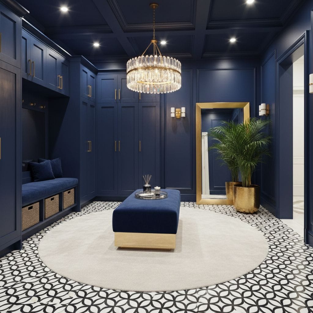 Describe tile color, texture, and.