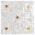 Mother of pearl shell tile featuring gold accents, ideal for luxurious wall or floor decor. Elegant seashell design enhances.