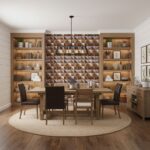 Describe tile color, texture, and.