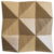 Wooden tile with geometric pattern, natural finish, light and dark shades, smooth texture, modern style.