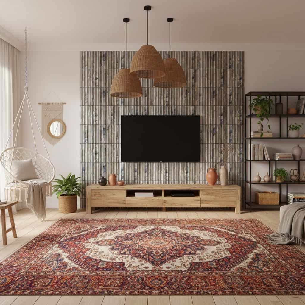 Neutral gray textured tile wall panel with a rustic, weathered appearance, perfect for modern or vintage interior decor.