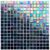 Holographic glass tile mosaic with iridescent finish, ideal for backsplashes, pools, and accent walls. Vibrant, reflective su.