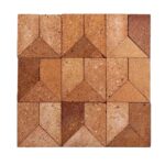 Terracotta clay paver tiles with a textured, matte finish in warm earthy brown tones.