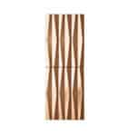 Wooden tile with a geometric pattern, warm brown tones, smooth texture, modern design.