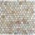 Mother of pearl shell tile with iridescent, round pearls in neutral tones. Perfect for elegant wall or backsplash designs.