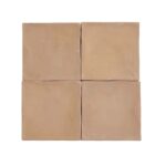 Beige clay tile with smooth matte finish, perfect for rustic or modern home decor.