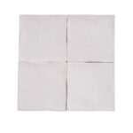 White ceramic tiles with a smooth surface and clean, minimalist design.