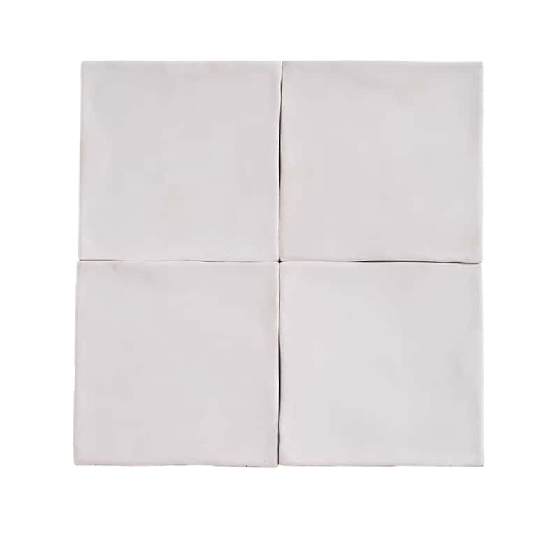 White ceramic tiles with a smooth surface and clean, minimalist design.