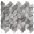 Modern peel and stick marble wall tile with curved design for easy installation.
